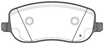 OPEN PARTS bpa087912 -  Комплект тормозных колодок, дисковый тормоз
